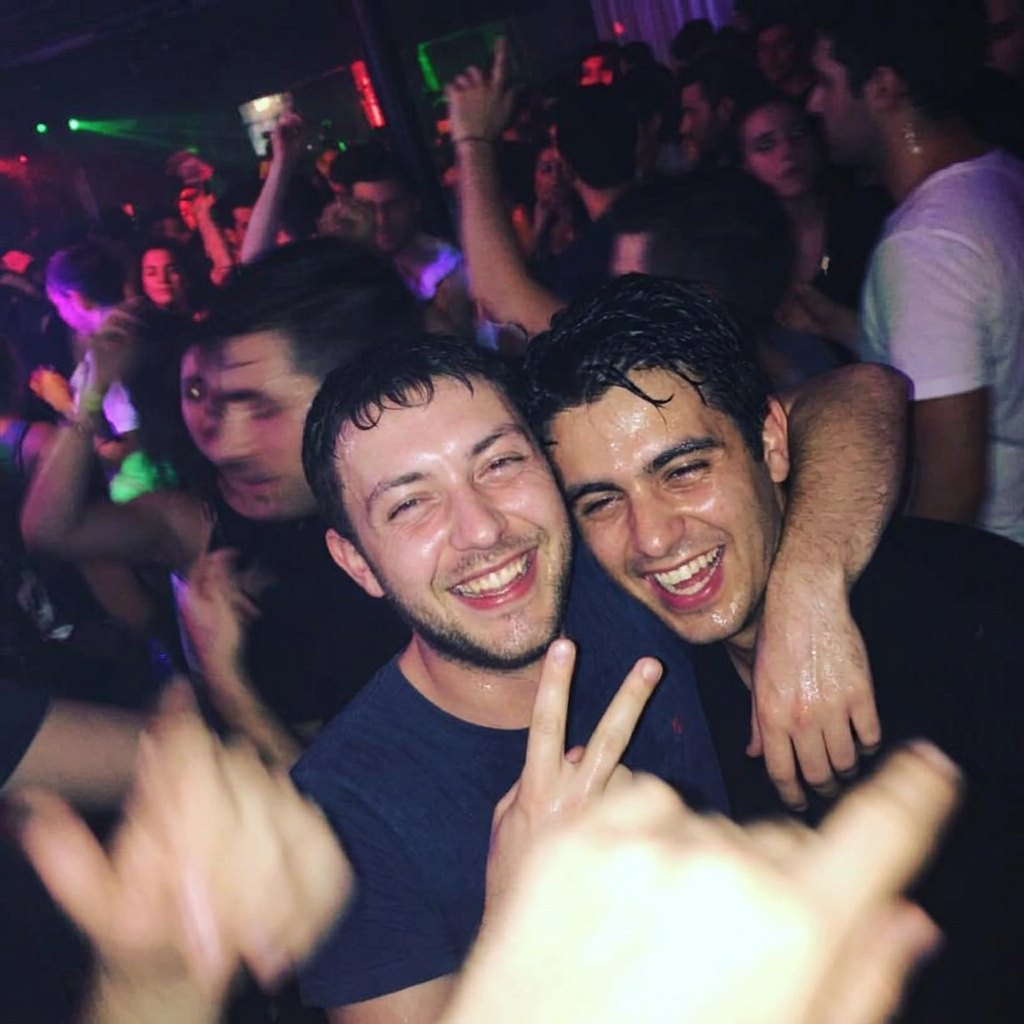 Selfie at a warehouse party